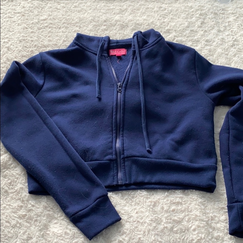 Royal purple crop top sweater